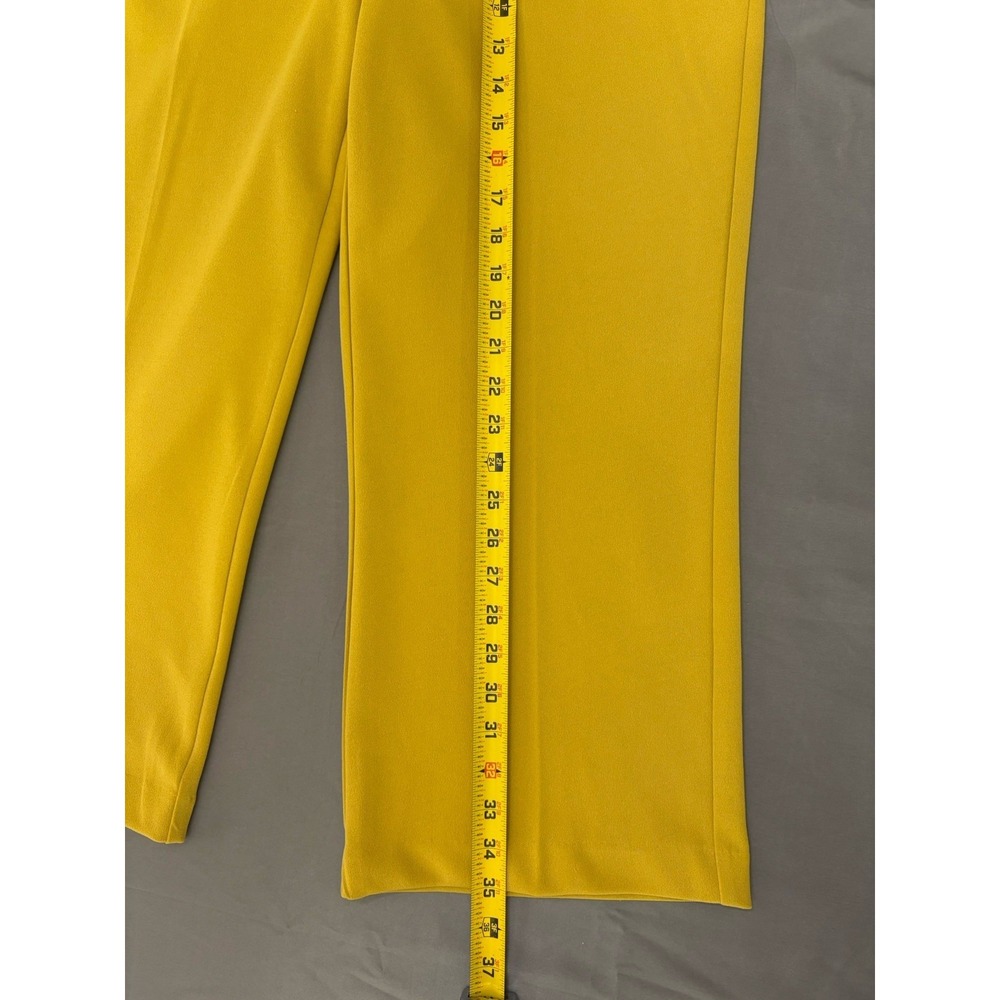 Jules & Leopold Mustard Yellow Women's Cropped Button-Accent Pants Size M - Picture 8 of 12